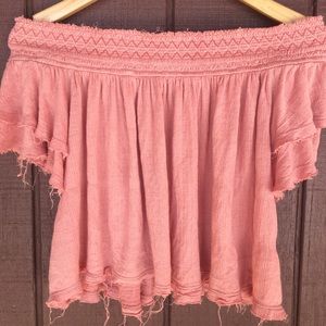 Free people off the shoulder tunic blouse size xs